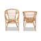Baxton Studio Alleta Modern Bohemian Natural Brown Rattan Dining Chair, PK2 210-2PC-12719 - alternate 9